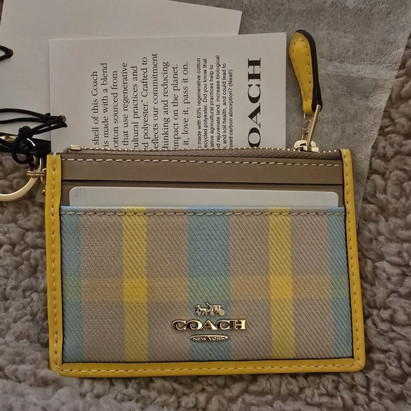 Coach Handbags - Coach Striped Card Holder NWT